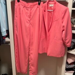 Matching pink z supply professional suit